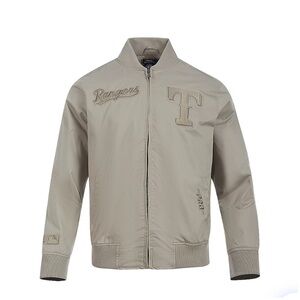 Texas Rangers  Baseball Team Men's Embroidered Logo Taupe Color Jacket -Size XL